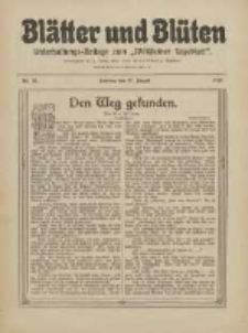 Blätter und Blüten: unterhaltungs-Beilage zum "Wollsteiner Tageblatt" 1910.08.21 Nr32