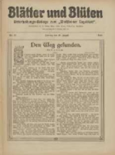 Bl&auml;tter und Bl&uuml;ten: unterhaltungs-Beilage zum "Wollsteiner Tageblatt" 1910.08.28 Nr33