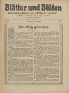 Blätter und Blüten: unterhaltungs-Beilage zum "Wollsteiner Tageblatt" 1910.08.28 Nr33