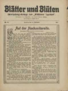 Blätter und Blüten: unterhaltungs-Beilage zum "Wollsteiner Tageblatt" 1910.09.18 Nr36