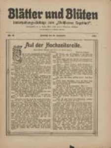 Blätter und Blüten: unterhaltungs-Beilage zum "Wollsteiner Tageblatt" 1910.09.25 Nr37