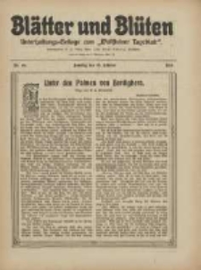 Blätter und Blüten: unterhaltungs-Beilage zum "Wollsteiner Tageblatt" 1910.10.16 Nr40