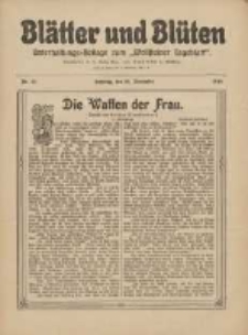 Bl&auml;tter und Bl&uuml;ten: unterhaltungs-Beilage zum "Wollsteiner Tageblatt" 1910.11.20 Nr45