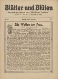 Blätter und Blüten: unterhaltungs-Beilage zum "Wollsteiner Tageblatt" 1910.11.20 Nr45