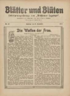 Bl&auml;tter und Bl&uuml;ten: unterhaltungs-Beilage zum "Wollsteiner Tageblatt" 1910.11.27 Nr46