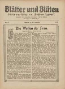 Blätter und Blüten: unterhaltungs-Beilage zum "Wollsteiner Tageblatt" 1910.11.27 Nr46