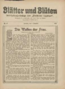 Blätter und Blüten: unterhaltungs-Beilage zum "Wollsteiner Tageblatt" 1910.12.04 Nr47