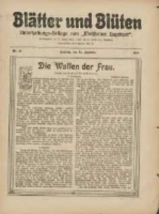 Bl&auml;tter und Bl&uuml;ten: unterhaltungs-Beilage zum "Wollsteiner Tageblatt" 1910.12.11 Nr48