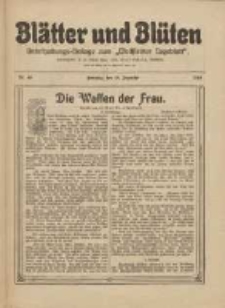 Bl&auml;tter und Bl&uuml;ten: unterhaltungs-Beilage zum "Wollsteiner Tageblatt" 1910.12.18 Nr49