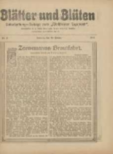 Bl&auml;tter und Bl&uuml;ten: unterhaltungs-Beilage zum "Wollsteiner Tageblatt" 1911.01.15 Nr3