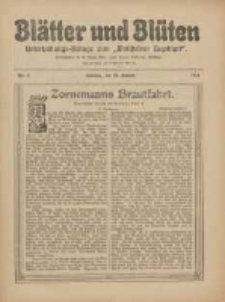 Bl&auml;tter und Bl&uuml;ten: unterhaltungs-Beilage zum "Wollsteiner Tageblatt" 1911.01.22 Nr4