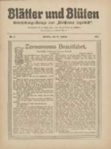 Bl&auml;tter und Bl&uuml;ten: unterhaltungs-Beilage zum "Wollsteiner Tageblatt" 1911.01.29 Nr5