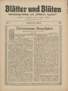 Bl&auml;tter und Bl&uuml;ten: unterhaltungs-Beilage zum "Wollsteiner Tageblatt" 1911.02.05 Nr6