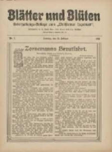 Bl&auml;tter und Bl&uuml;ten: unterhaltungs-Beilage zum "Wollsteiner Tageblatt" 1911.02.12 Nr7