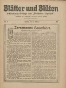Bl&auml;tter und Bl&uuml;ten: unterhaltungs-Beilage zum "Wollsteiner Tageblatt" 1911.02.26 Nr9
