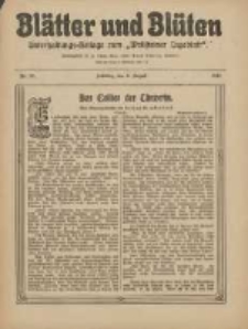 Bl&auml;tter und Bl&uuml;ten: unterhaltungs-Beilage zum "Wollsteiner Tageblatt" 1911.08.06 Nr31