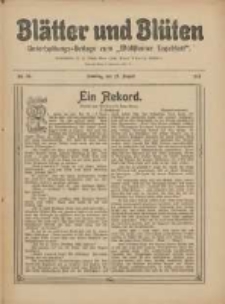 Bl&auml;tter und Bl&uuml;ten: unterhaltungs-Beilage zum "Wollsteiner Tageblatt" 1911.08.27 Nr34