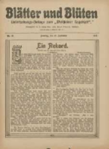 Bl&auml;tter und Bl&uuml;ten: unterhaltungs-Beilage zum "Wollsteiner Tageblatt" 1911.09.10 Nr36