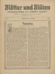 Bl&auml;tter und Bl&uuml;ten: unterhaltungs-Beilage zum "Wollsteiner Tageblatt" 1911.09.24 Nr38