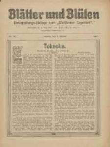 Bl&auml;tter und Bl&uuml;ten: unterhaltungs-Beilage zum "Wollsteiner Tageblatt" 1911.10.01 Nr39