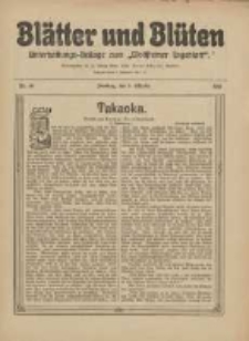Bl&auml;tter und Bl&uuml;ten: unterhaltungs-Beilage zum "Wollsteiner Tageblatt" 1911.10.08 Nr40