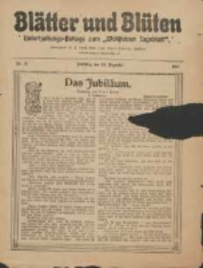 Bl&auml;tter und Bl&uuml;ten: unterhaltungs-Beilage zum "Wollsteiner Tageblatt" 1911.12.31 Nr51