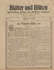 Blätter und Blüten: unterhaltungs-Beilage zum "Wollsteiner Tageblatt" 1908.02.09 Nr6