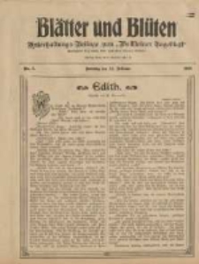 Blätter und Blüten: unterhaltungs-Beilage zum "Wollsteiner Tageblatt" 1908.02.16 Nr7