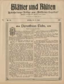Bl&auml;tter und Bl&uuml;ten: unterhaltungs-Beilage zum "Wollsteiner Tageblatt" 1908.06.14 Nr24