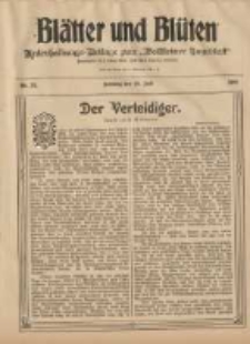 Bl&auml;tter und Bl&uuml;ten: unterhaltungs-Beilage zum "Wollsteiner Tageblatt" 1908.07.19 Nr29