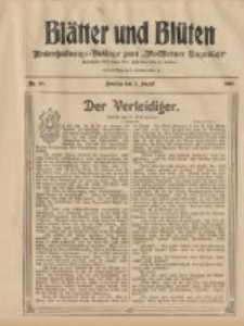 Bl&auml;tter und Bl&uuml;ten: unterhaltungs-Beilage zum "Wollsteiner Tageblatt" 1908.08.09 Nr32