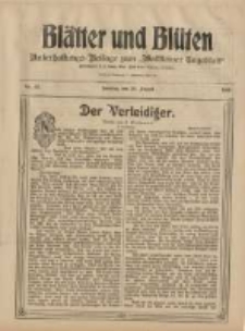 Bl&auml;tter und Bl&uuml;ten: unterhaltungs-Beilage zum "Wollsteiner Tageblatt" 1908.08.30 Nr35