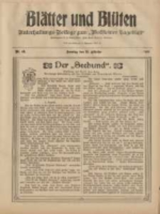 Bl&auml;tter und Bl&uuml;ten: unterhaltungs-Beilage zum "Wollsteiner Tageblatt" 1908.10.25 Nr43