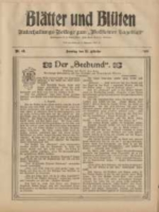 Blätter und Blüten: unterhaltungs-Beilage zum "Wollsteiner Tageblatt" 1908.10.25 Nr43