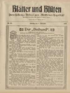 Bl&auml;tter und Bl&uuml;ten: unterhaltungs-Beilage zum "Wollsteiner Tageblatt" 1908.11.08 Nr45