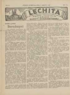 Lechita: dodatek niedzielny do Lecha - Gazety Gnieźnieńskiej 1929.08.04 R.6 Nr31