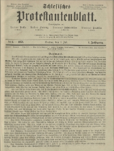 Schlesisches Protestantenblatt. 1871.07.01 Jg.1 No1