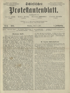 Schlesisches Protestantenblatt. 1871.07.08 Jg.1 No2