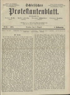 Schlesisches Protestantenblatt. 1871.08.05 Jg.1 No6