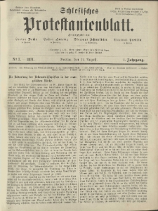 Schlesisches Protestantenblatt. 1871.08.12 Jg.1 No7