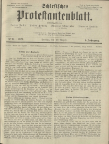 Schlesisches Protestantenblatt. 1871.08.19 Jg.1 No8
