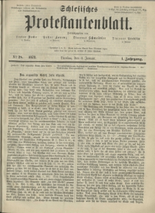 Schlesisches Protestantenblatt. 1872.01.06 Jg.1 No28