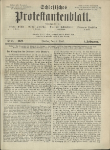 Schlesisches Protestantenblatt. 1872.04.06 Jg.1 No41