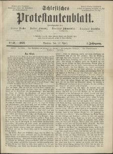 Schlesisches Protestantenblatt. 1872.04.13 Jg.1 No42