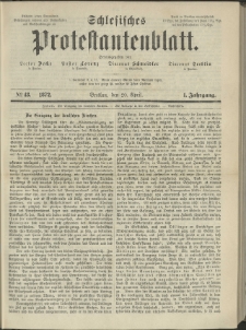 Schlesisches Protestantenblatt. 1872.04.20 Jg.1 No43