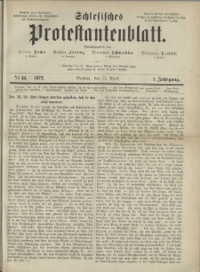 Schlesisches Protestantenblatt. 1872.04.27 Jg.1 No44