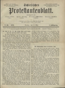Schlesisches Protestantenblatt. 1872.05.11 Jg.1 No46