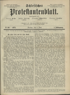 Schlesisches Protestantenblatt. 1872.06.08 Jg.1 No50