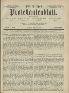 Schlesisches Protestantenblatt. 1872.06.15 Jg.1 No51