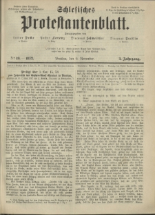 Schlesisches Protestantenblatt. 1872.11.09 Jg.2 No19